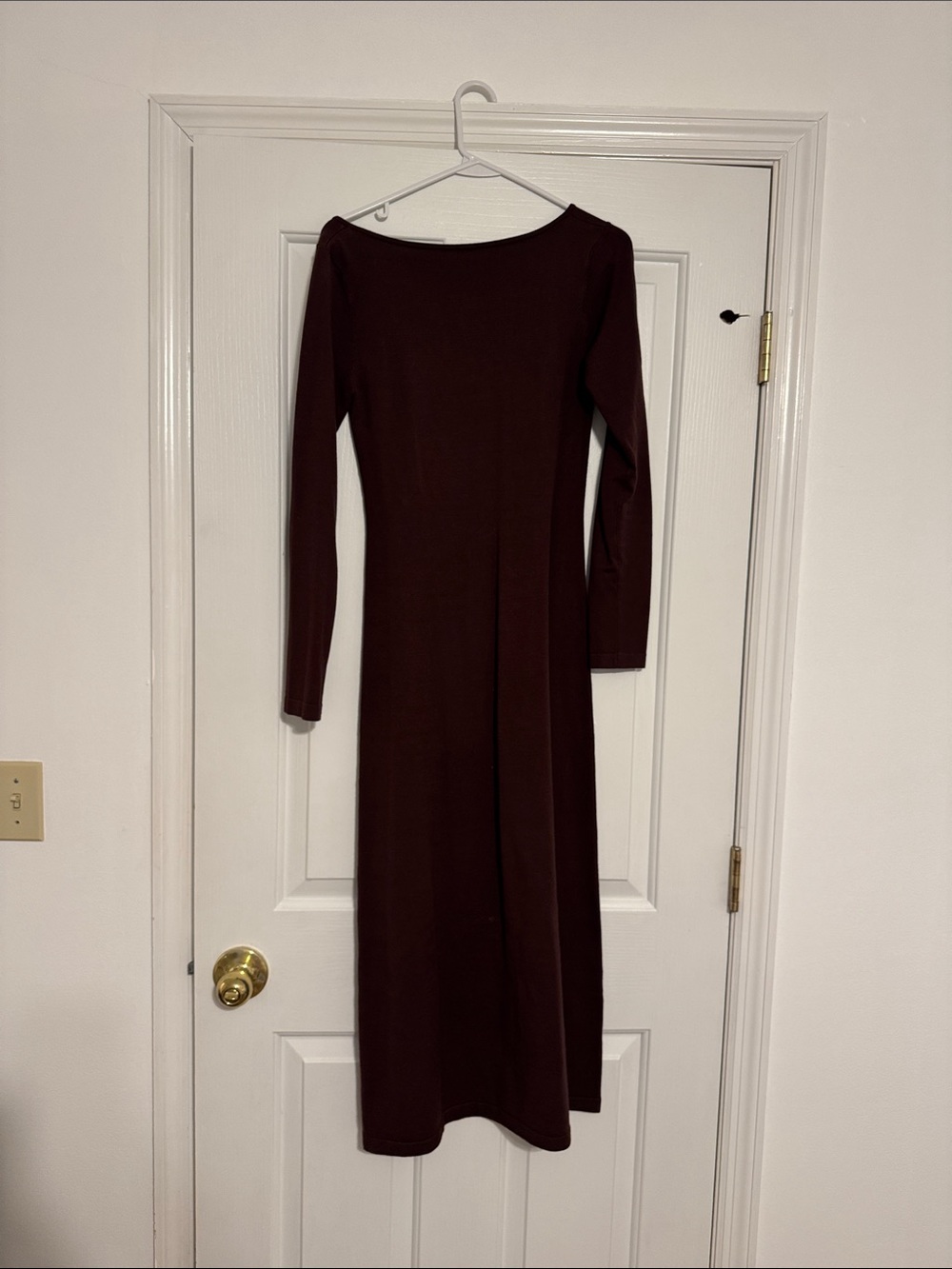 Who What Wear Burgundy Long-Sleeve Maxi Dress